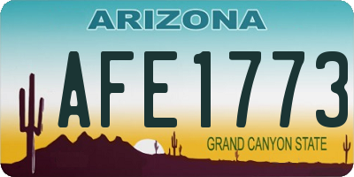 AZ license plate AFE1773