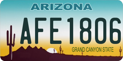 AZ license plate AFE1806