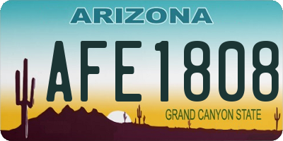AZ license plate AFE1808