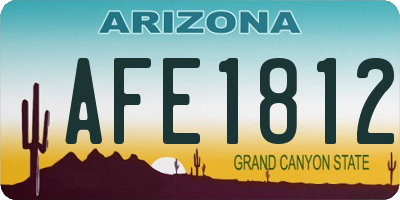 AZ license plate AFE1812