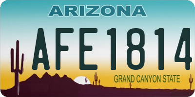 AZ license plate AFE1814
