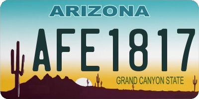 AZ license plate AFE1817