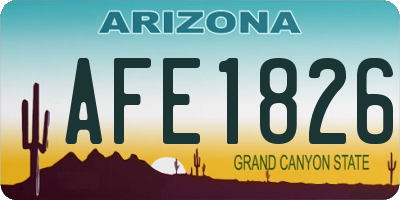 AZ license plate AFE1826