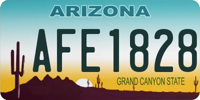 AZ license plate AFE1828