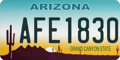 AZ license plate AFE1830