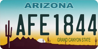 AZ license plate AFE1844