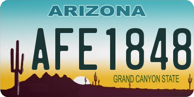 AZ license plate AFE1848