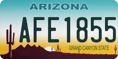 AZ license plate AFE1855