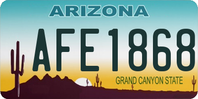 AZ license plate AFE1868