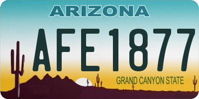 AZ license plate AFE1877