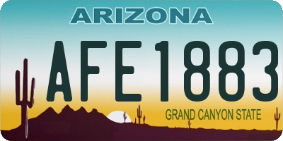 AZ license plate AFE1883
