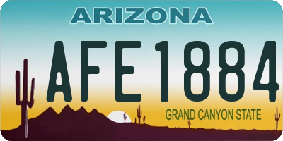AZ license plate AFE1884