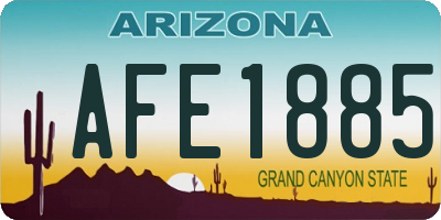AZ license plate AFE1885