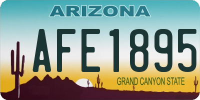 AZ license plate AFE1895