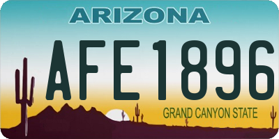 AZ license plate AFE1896