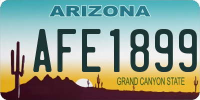 AZ license plate AFE1899