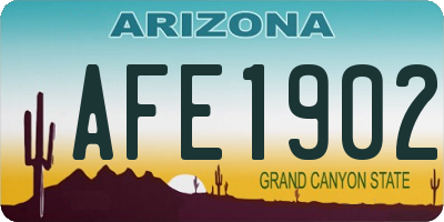 AZ license plate AFE1902