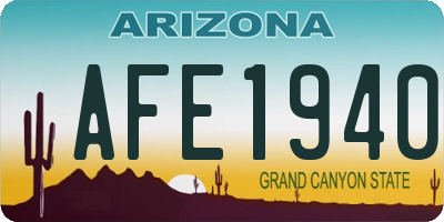 AZ license plate AFE1940