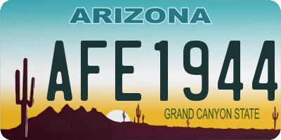 AZ license plate AFE1944