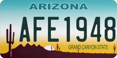 AZ license plate AFE1948