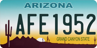 AZ license plate AFE1952
