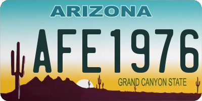 AZ license plate AFE1976