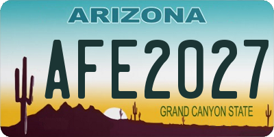 AZ license plate AFE2027