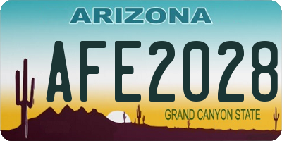 AZ license plate AFE2028