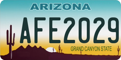 AZ license plate AFE2029