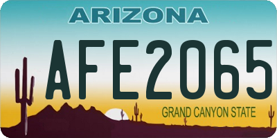 AZ license plate AFE2065