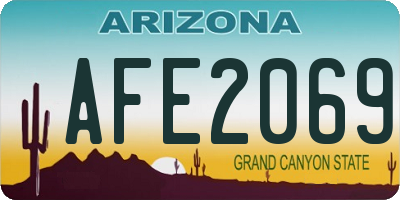 AZ license plate AFE2069