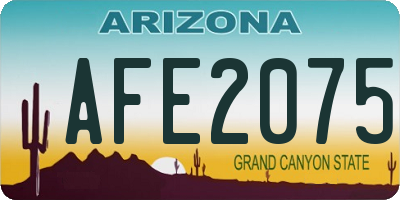 AZ license plate AFE2075