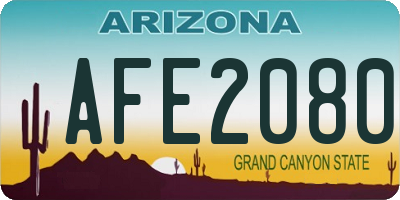 AZ license plate AFE2080
