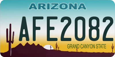 AZ license plate AFE2082