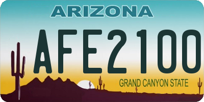AZ license plate AFE2100
