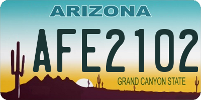 AZ license plate AFE2102