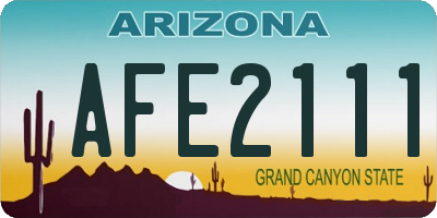 AZ license plate AFE2111
