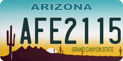 AZ license plate AFE2115
