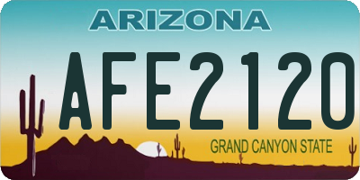 AZ license plate AFE2120