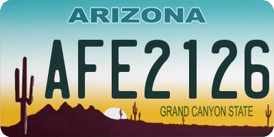 AZ license plate AFE2126