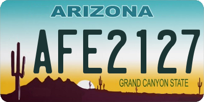 AZ license plate AFE2127