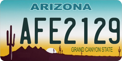 AZ license plate AFE2129