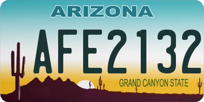 AZ license plate AFE2132