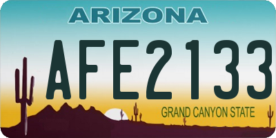 AZ license plate AFE2133