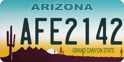 AZ license plate AFE2142