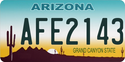 AZ license plate AFE2143