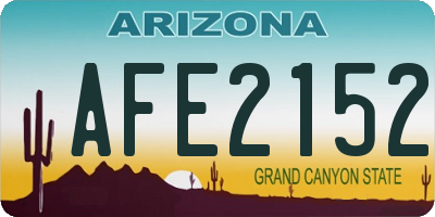 AZ license plate AFE2152