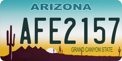 AZ license plate AFE2157