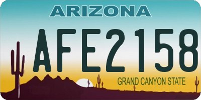 AZ license plate AFE2158