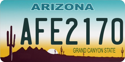 AZ license plate AFE2170